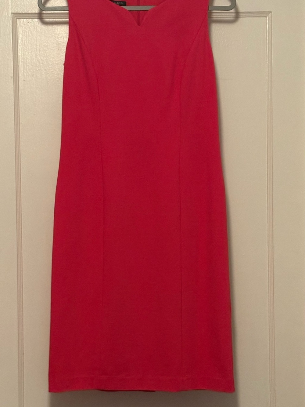 Talbots Bright Pink Midi Sheath Dress